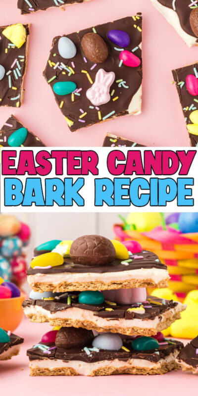 Easter candy bark collage