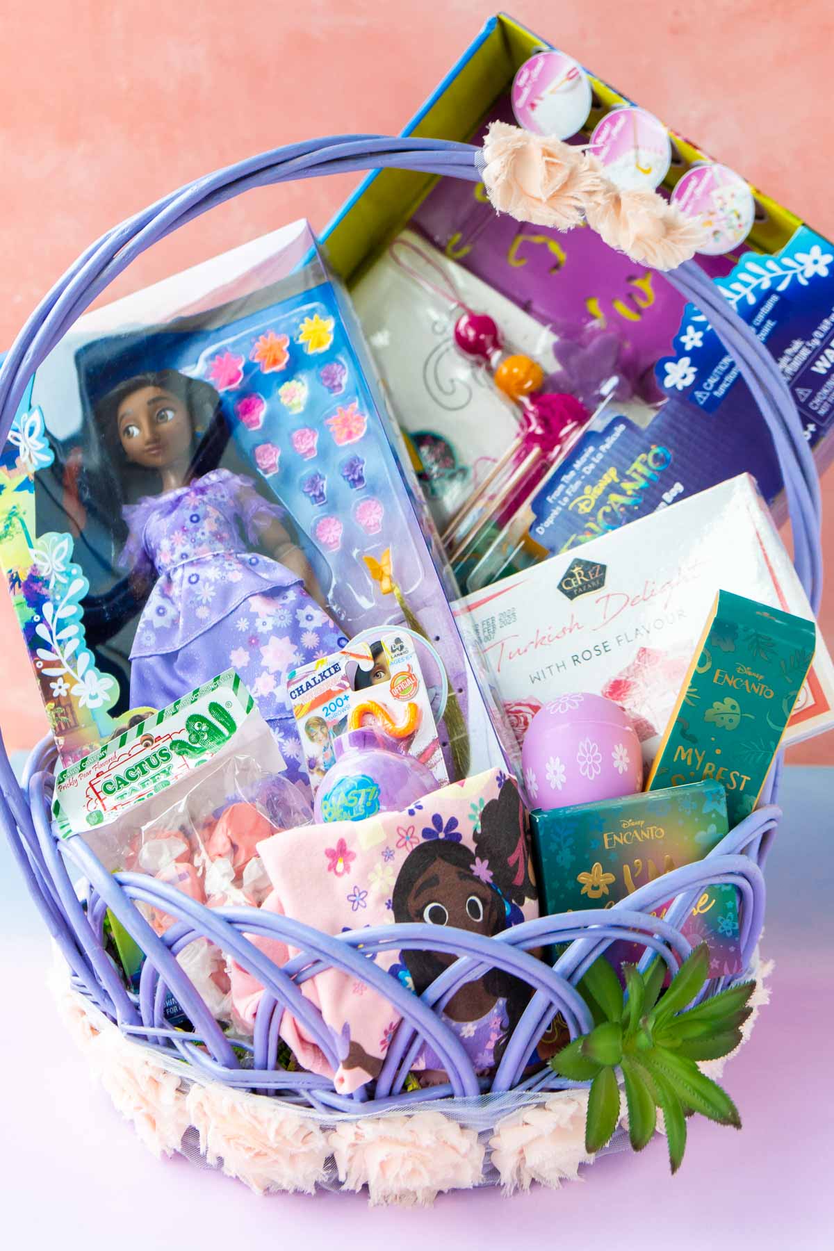 Isabela themed Easter basket from Encanto
