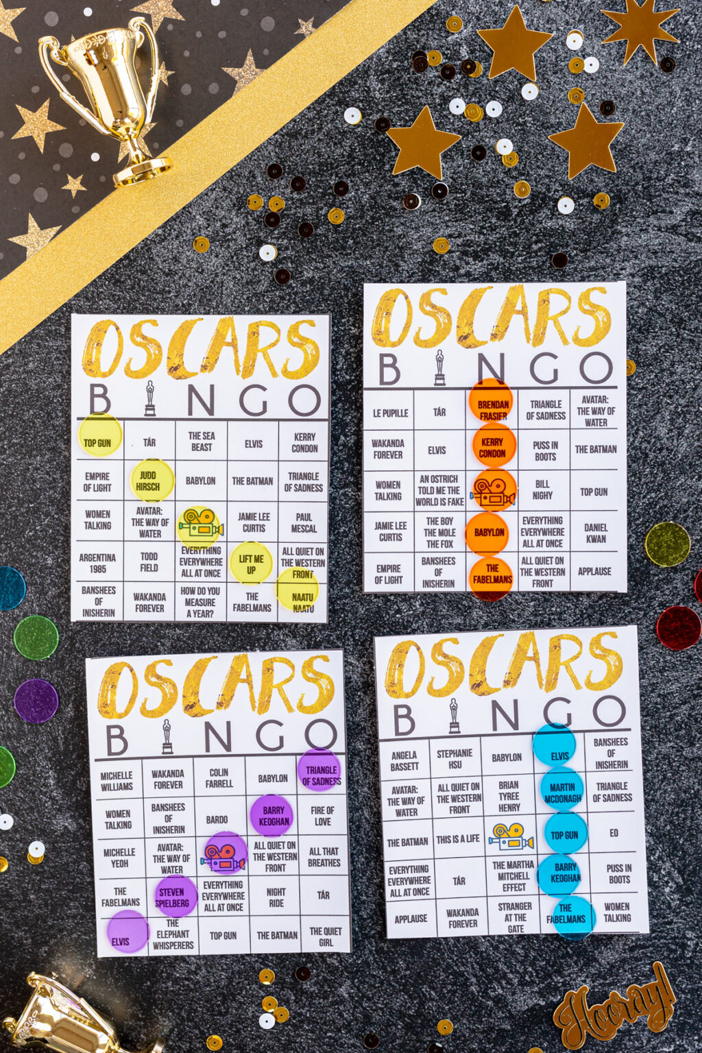 Free Printable 2024 Oscars Bingo Cards - Play Party Plan