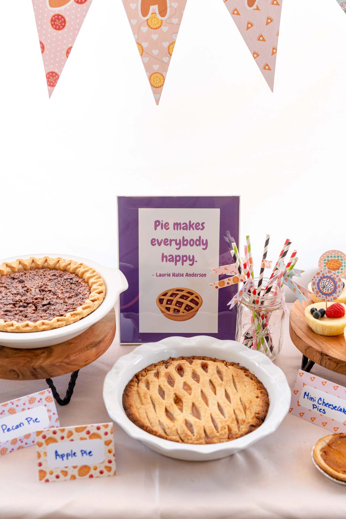 multiple pies with pie day signs