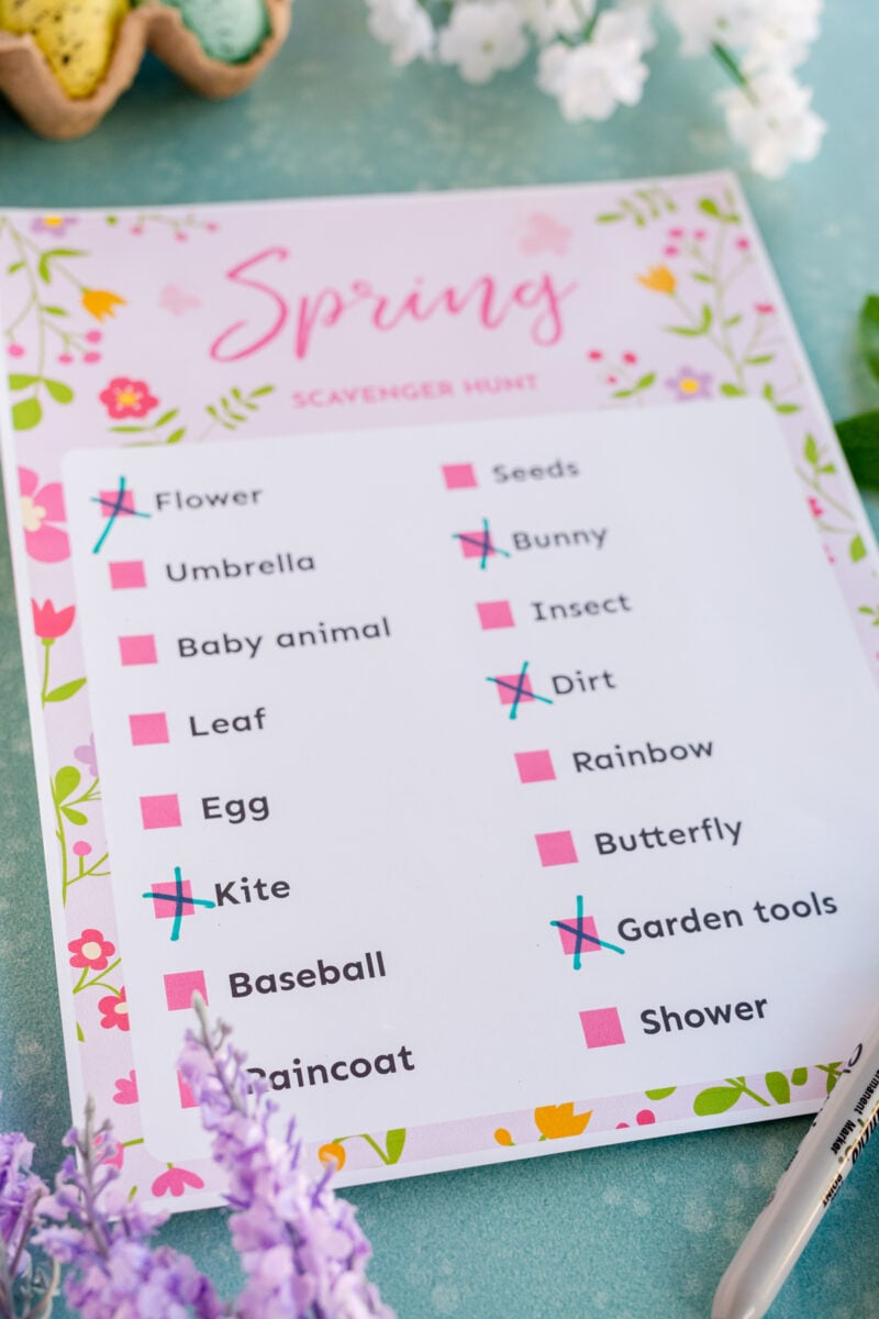Free Printable Spring Scavenger Hunt for Kids - Play Party Plan