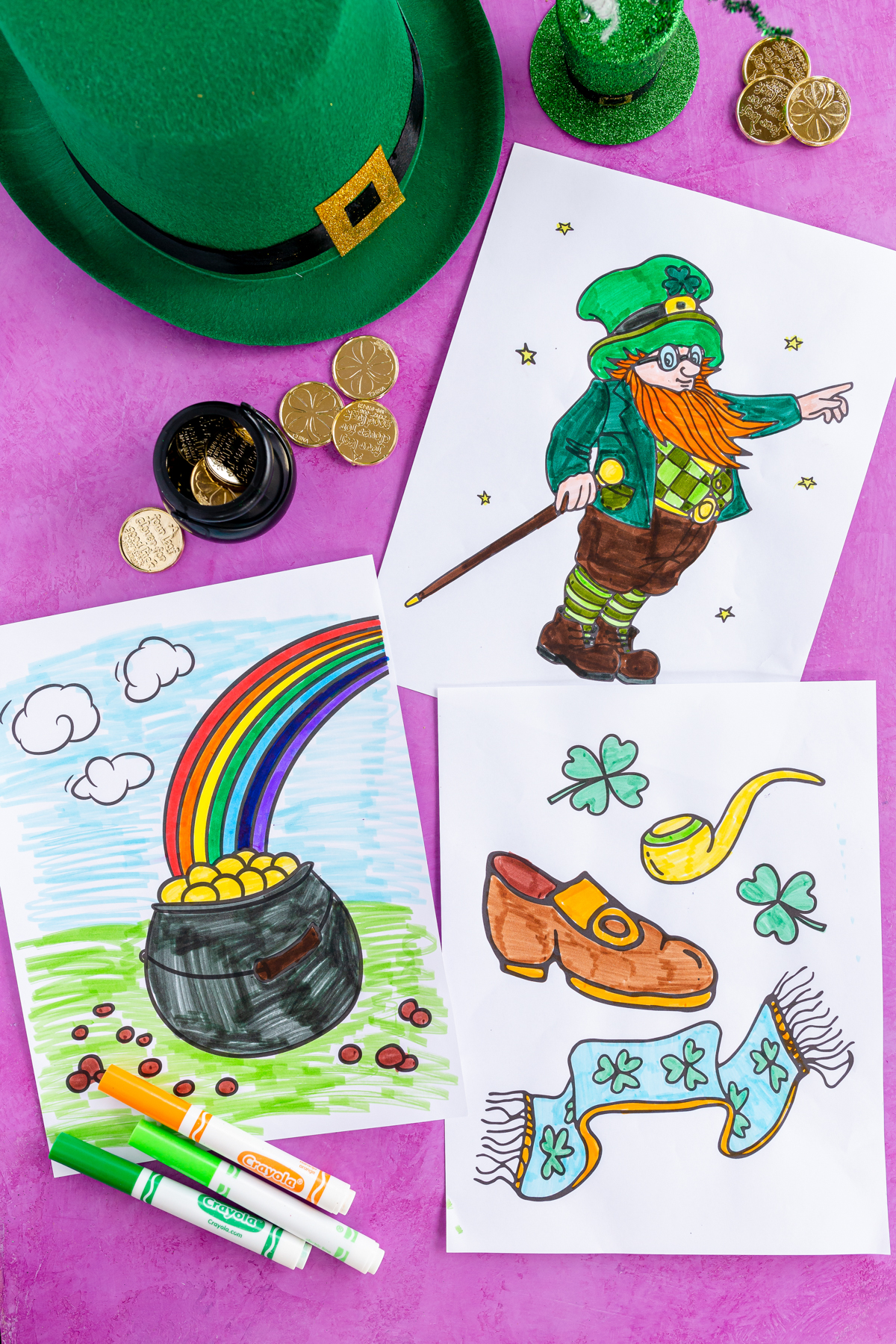 colored in St. Patrick's Day coloring pages