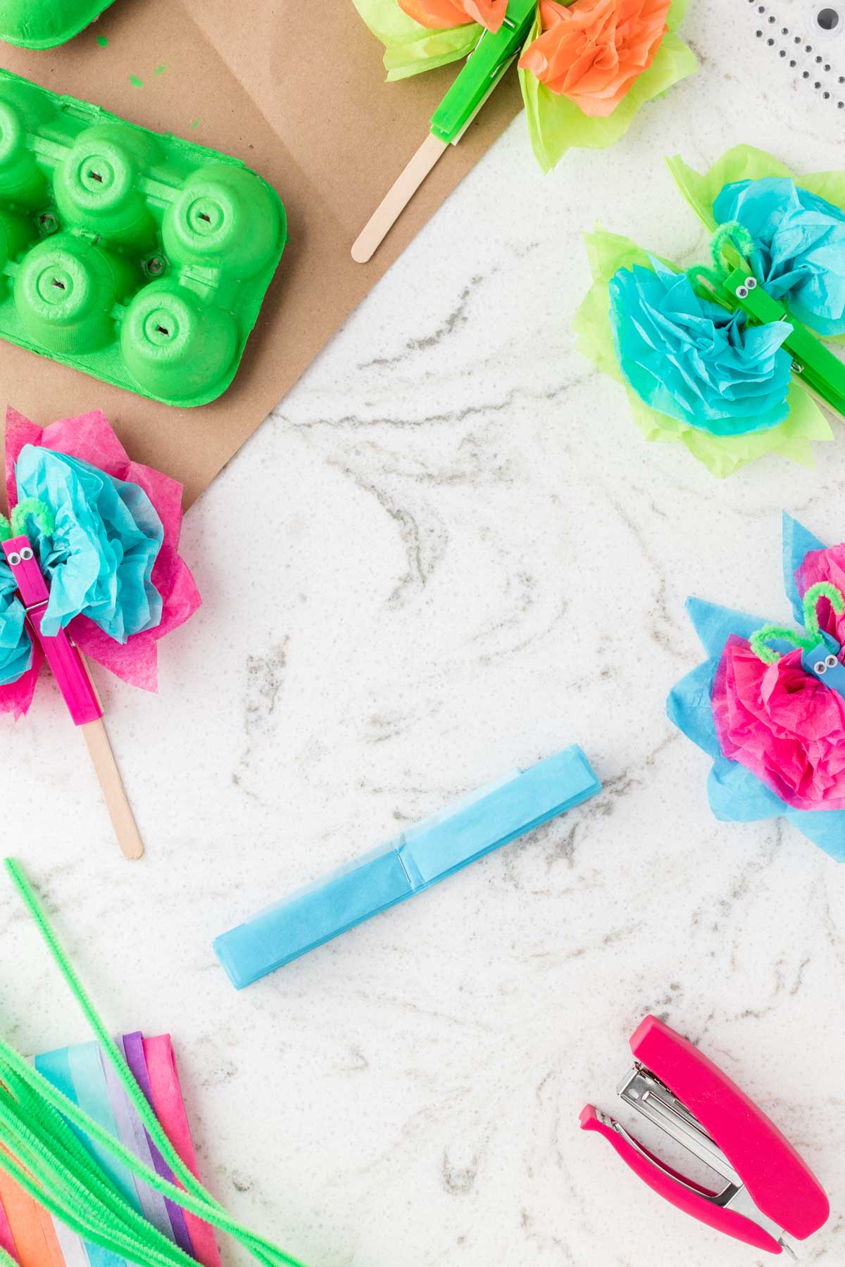 Easy Tissue Paper Butterflies in Painted Gardens - 35