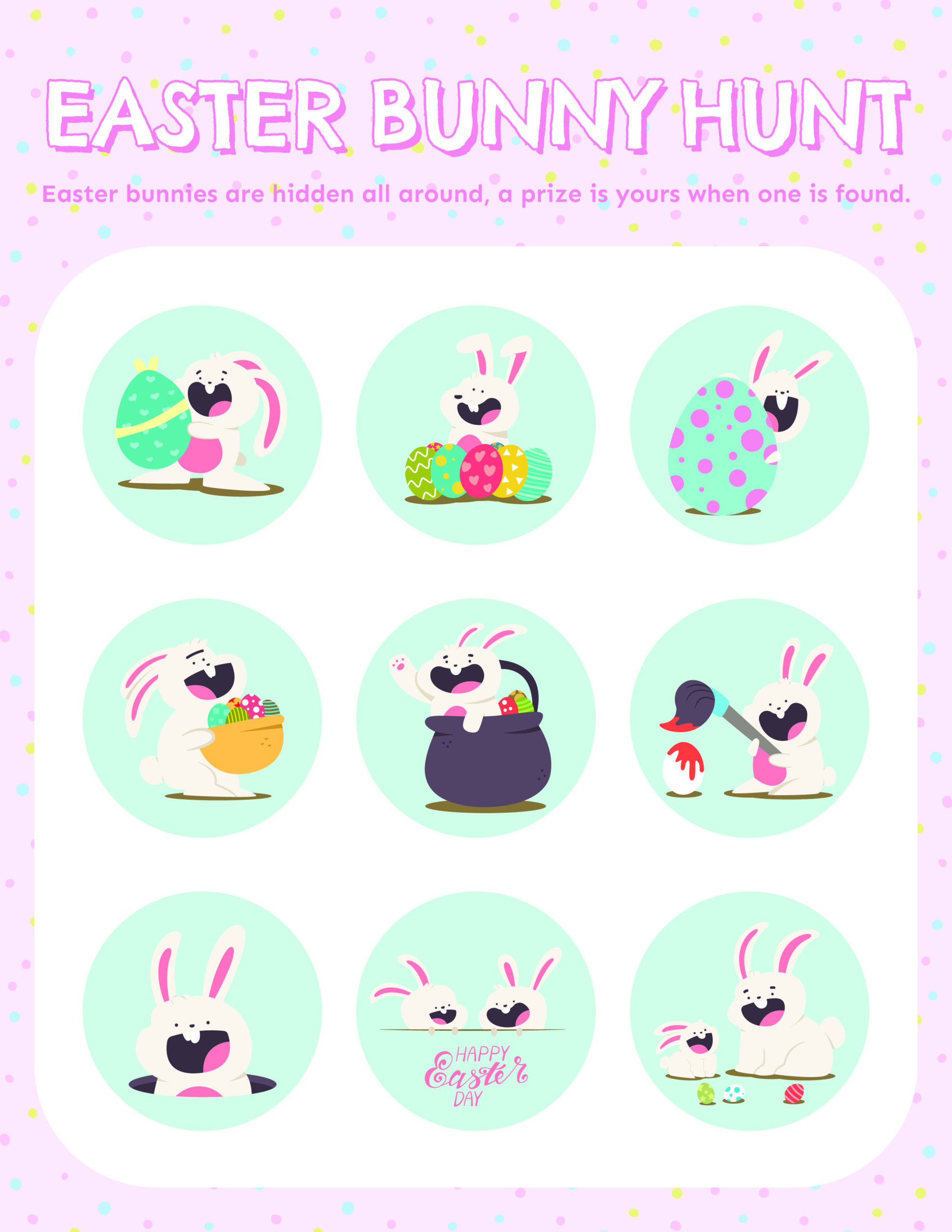 Easter bunny hunt page