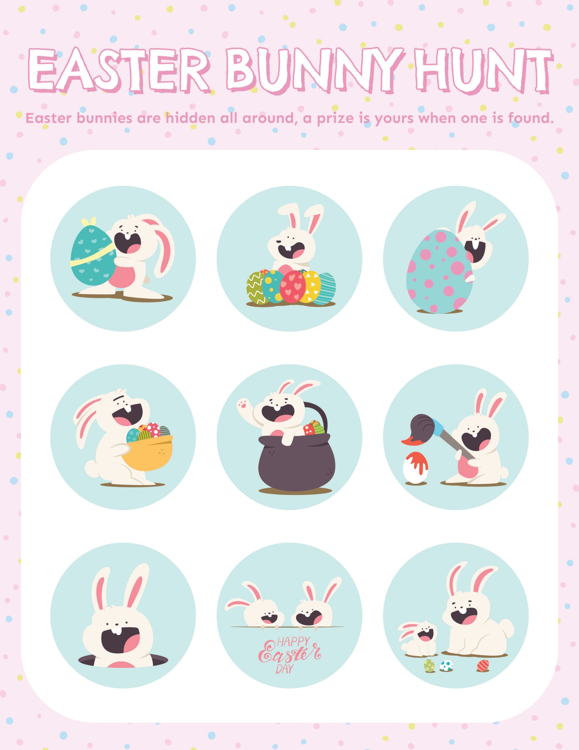 Easter bunny hunt page