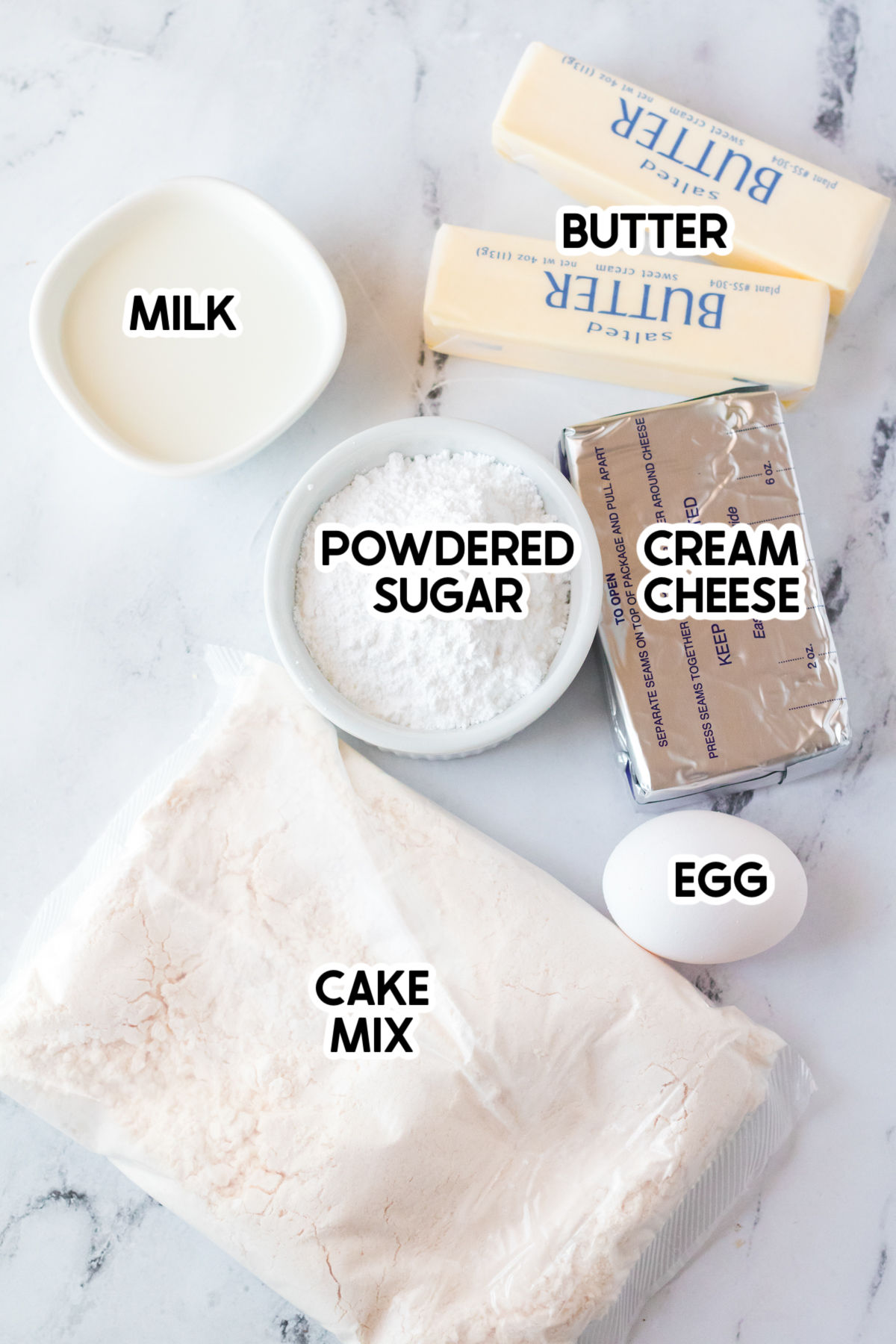 ingredients to make Kentucky butter cake cookies