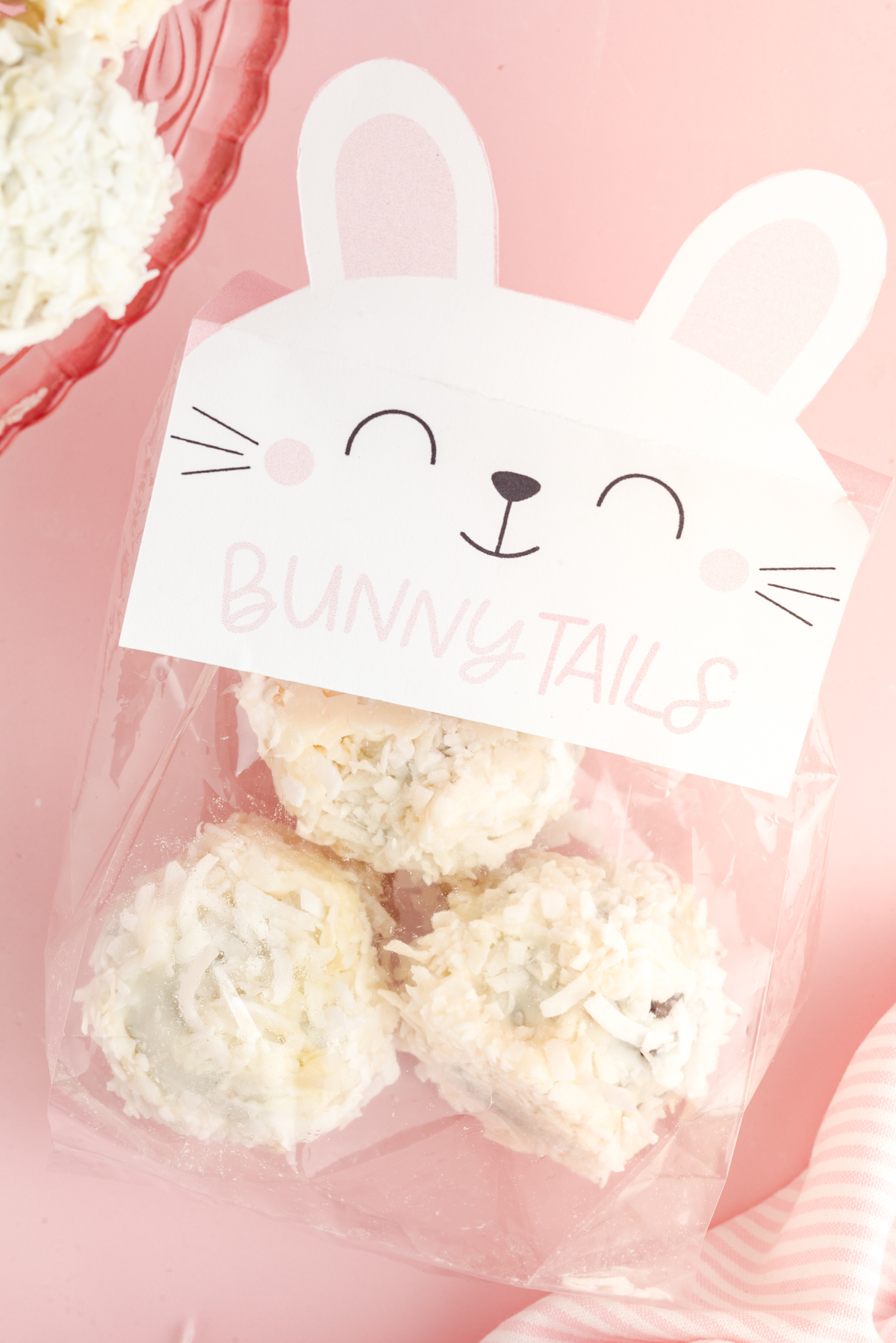 bunny tail printable with cake balls