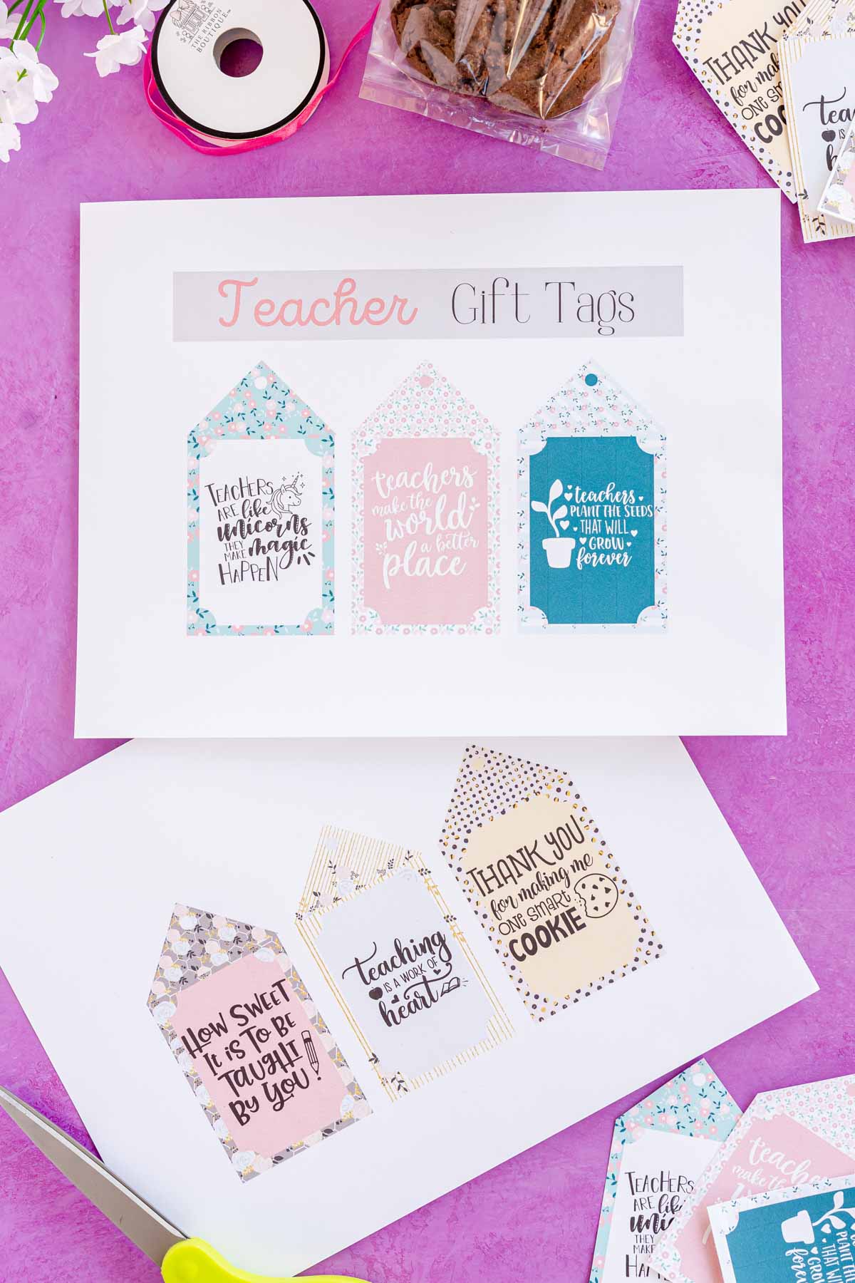 Simple Teacher Appreciation Gifts Ice Tea Tags - Staying Close To Home