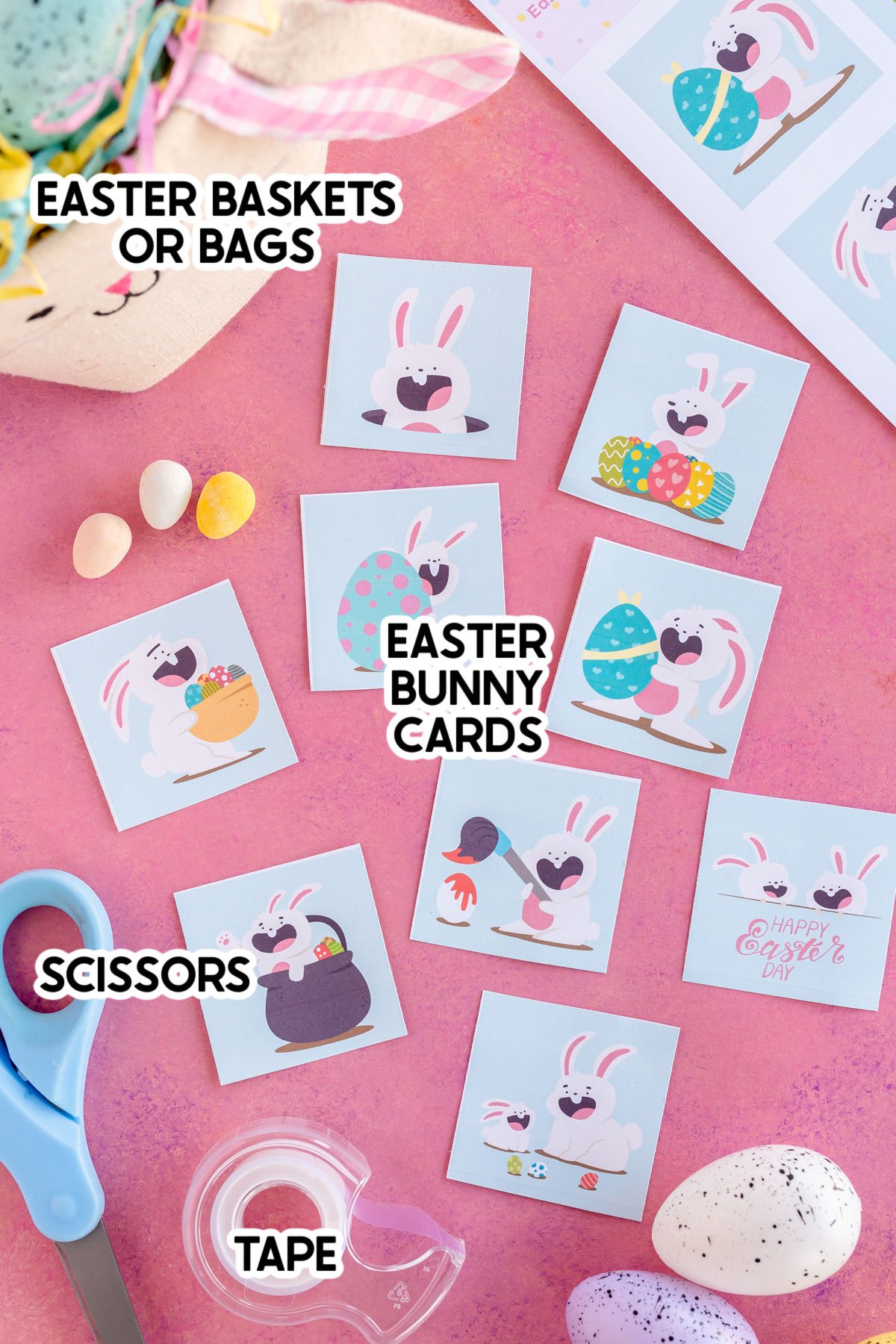 Easter bunny hunt cards
