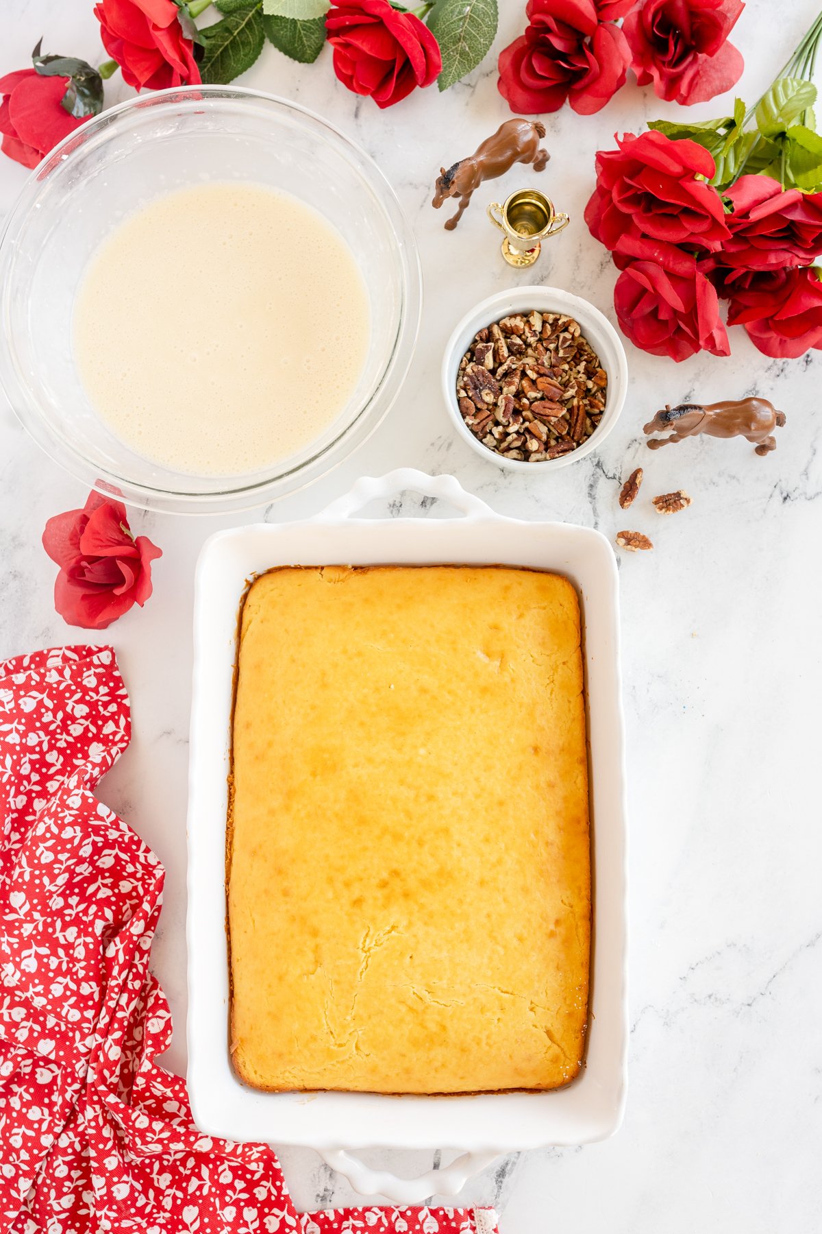 cake pan with baked Kentucky butter cake