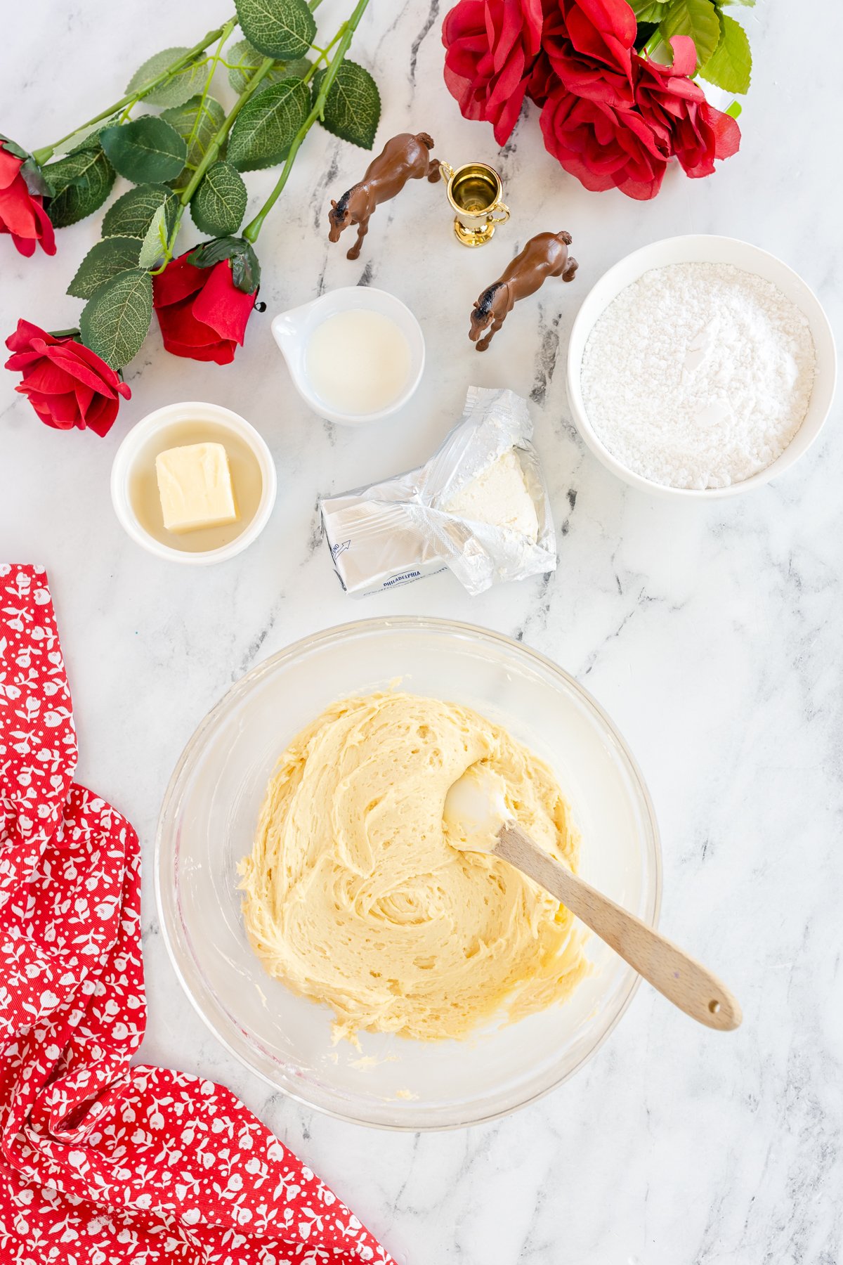 glass bowl with cake mix butter cookies