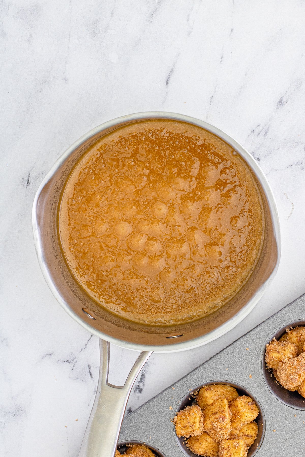 butter mixture in a pan