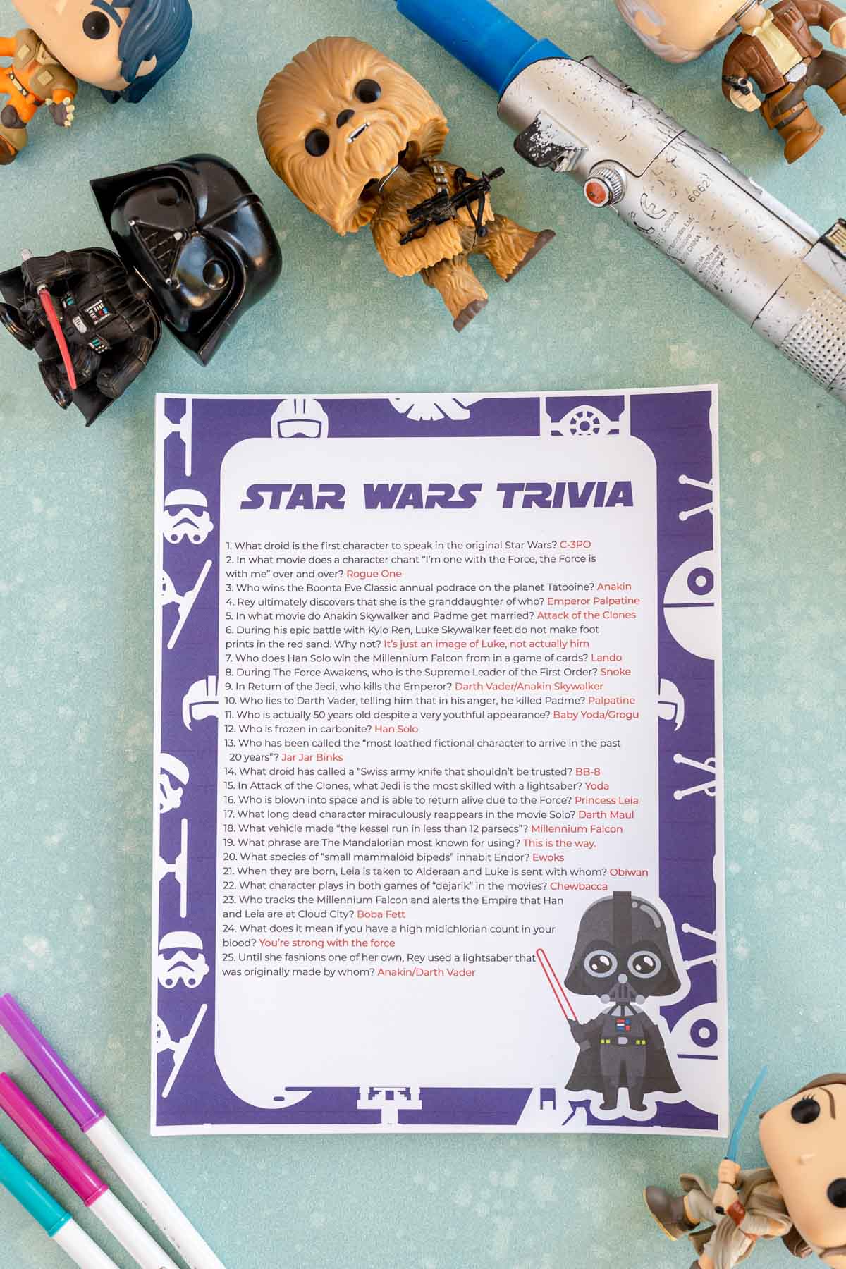 Star Wars trivia questions with answers