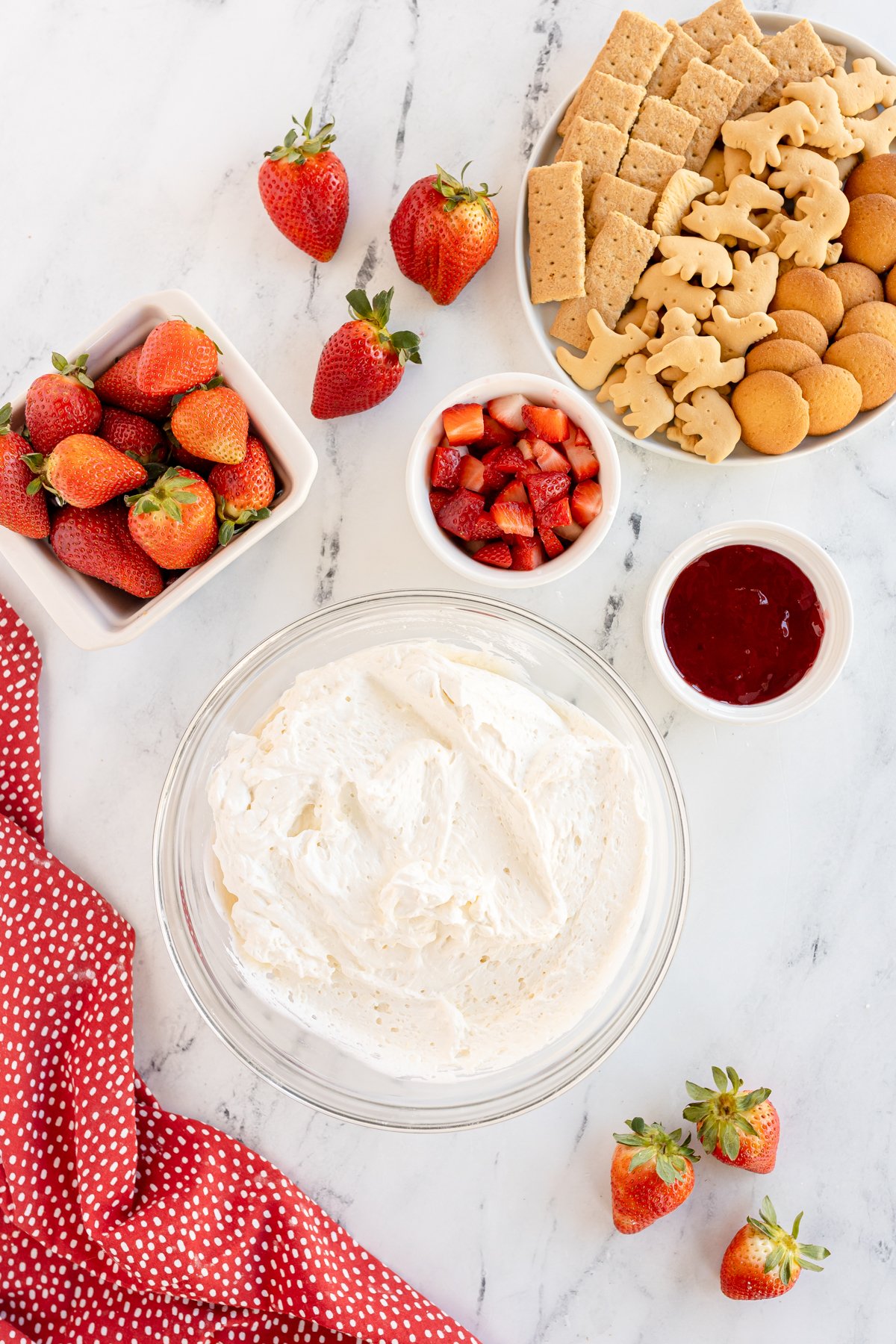 cream cheese mixture in a white bowl