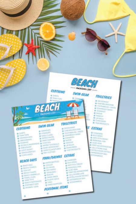 The Best Printable Packing List for A Beach Vacation [Free Checklist]