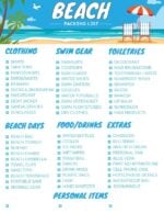 The Best Printable Packing List for A Beach Vacation [Free Checklist]