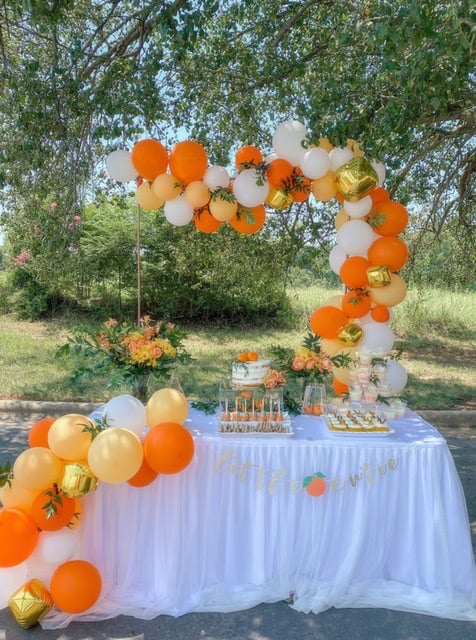 little cutie theme baby shower table