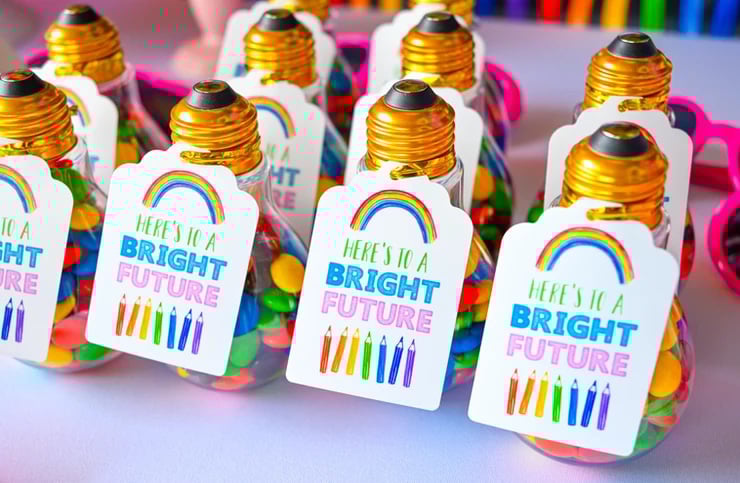 light bulb graduation favors