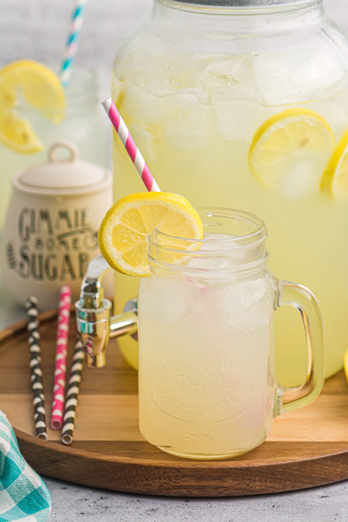 glass of homemade lemonade