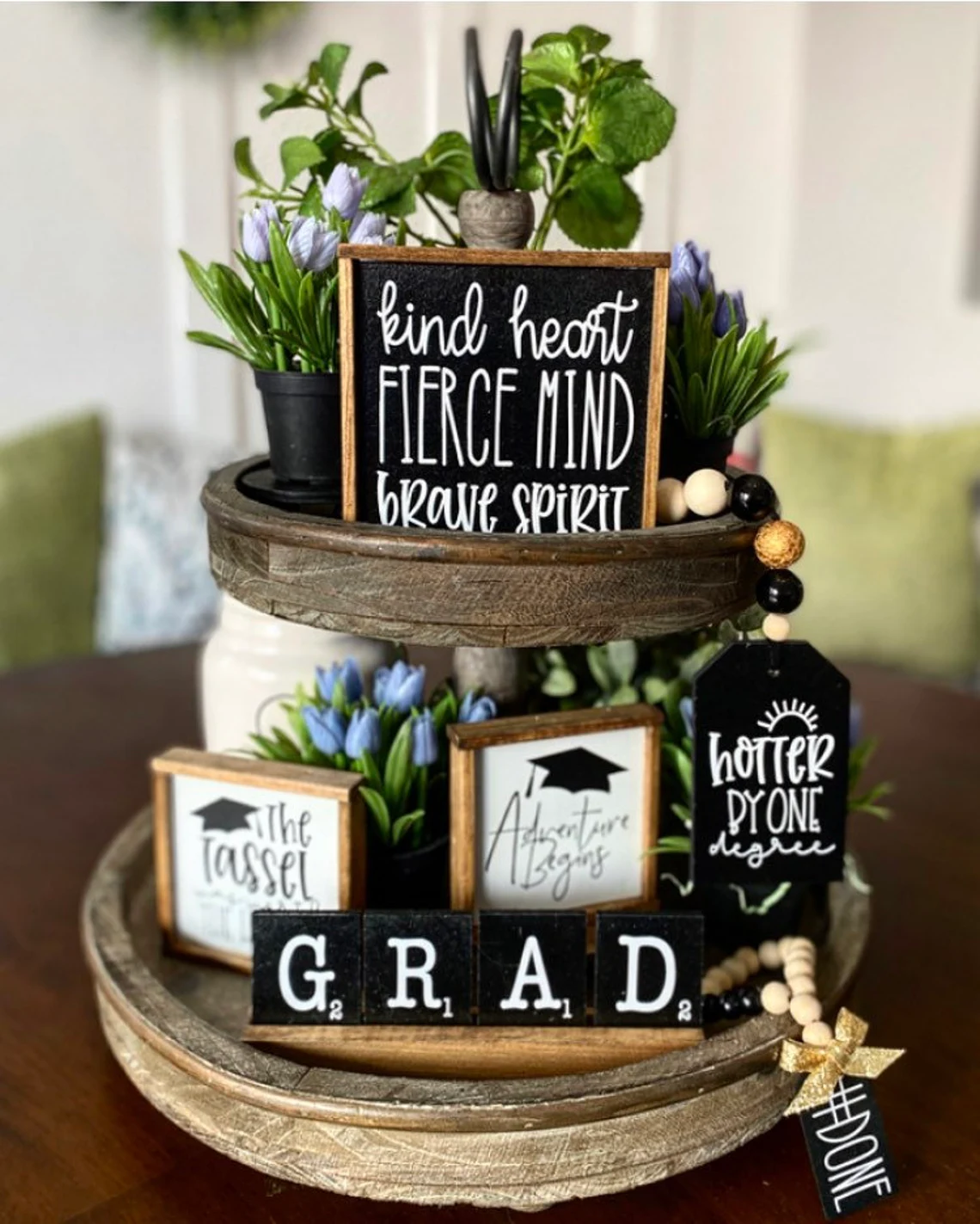 graduation tiered tray