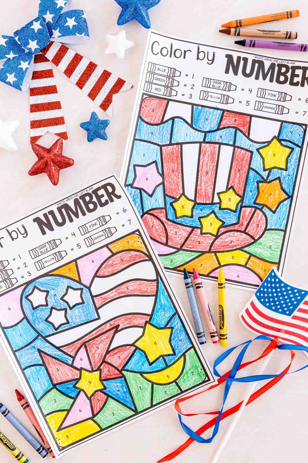 colored in Memorial Day coloring pages