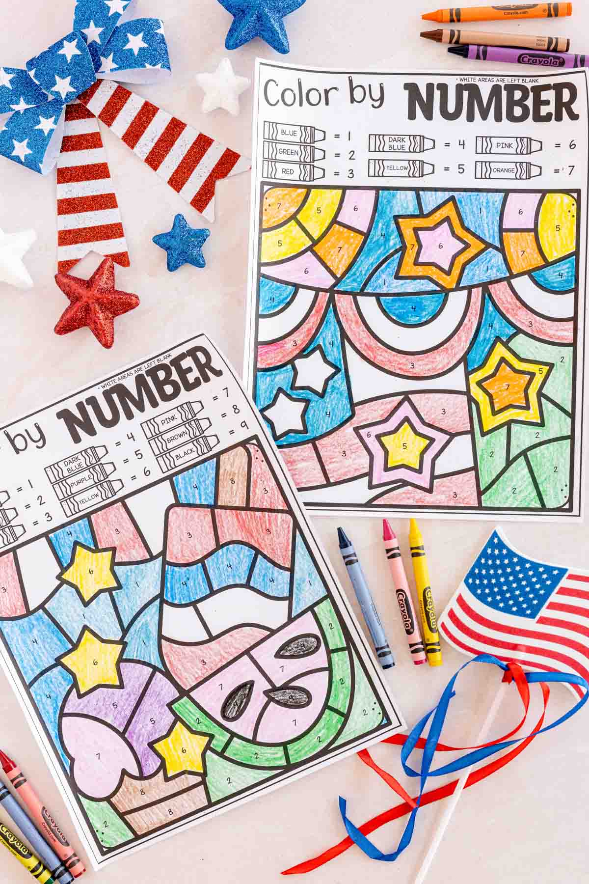 colored in Memorial Day coloring pages