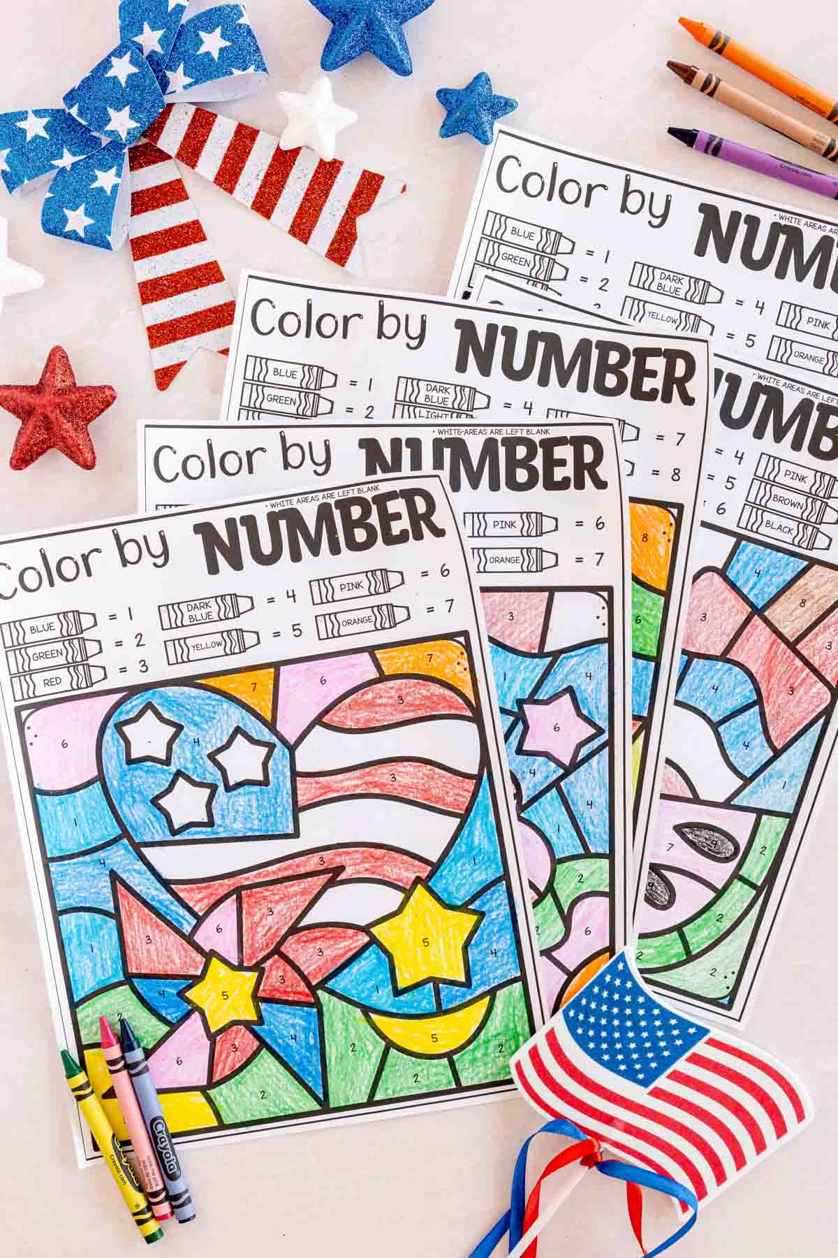 colored in Memorial Day coloring pages
