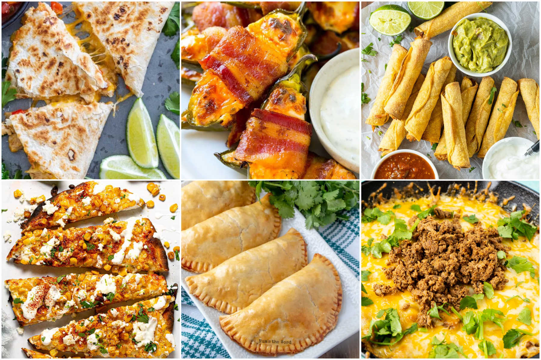 collage of images of Mexican appetizers