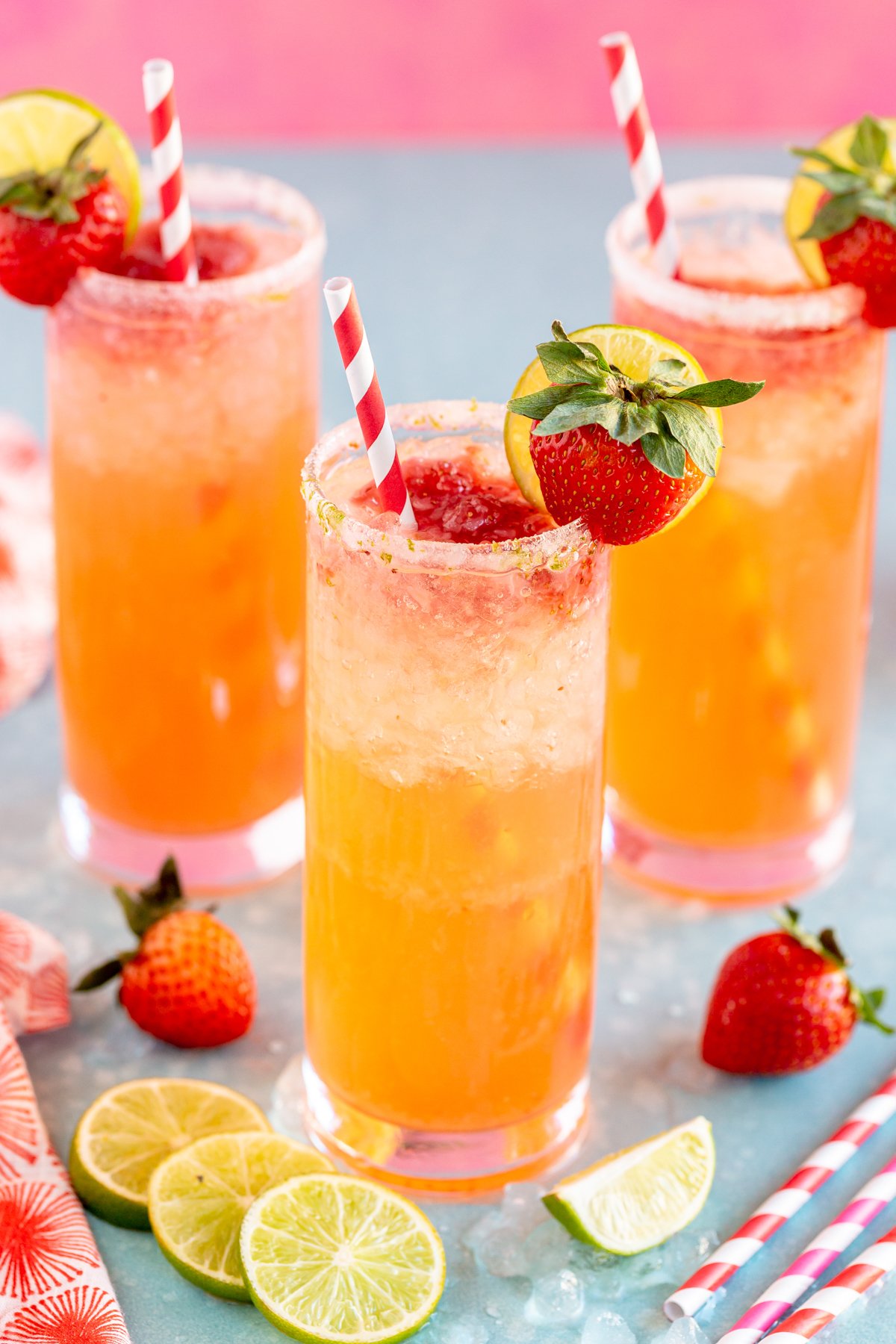 strawberry mocktail in a glass