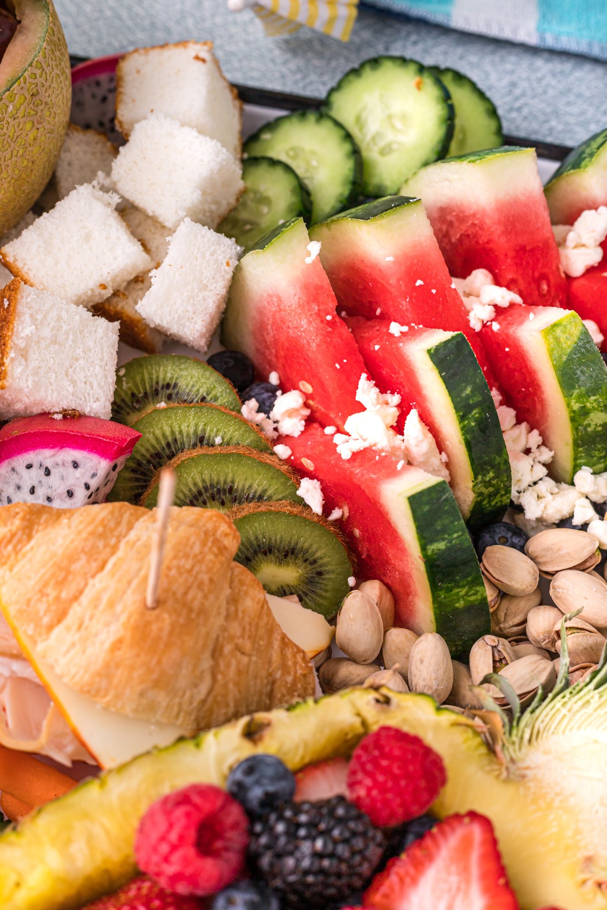 watermelon with crumbled goat cheese