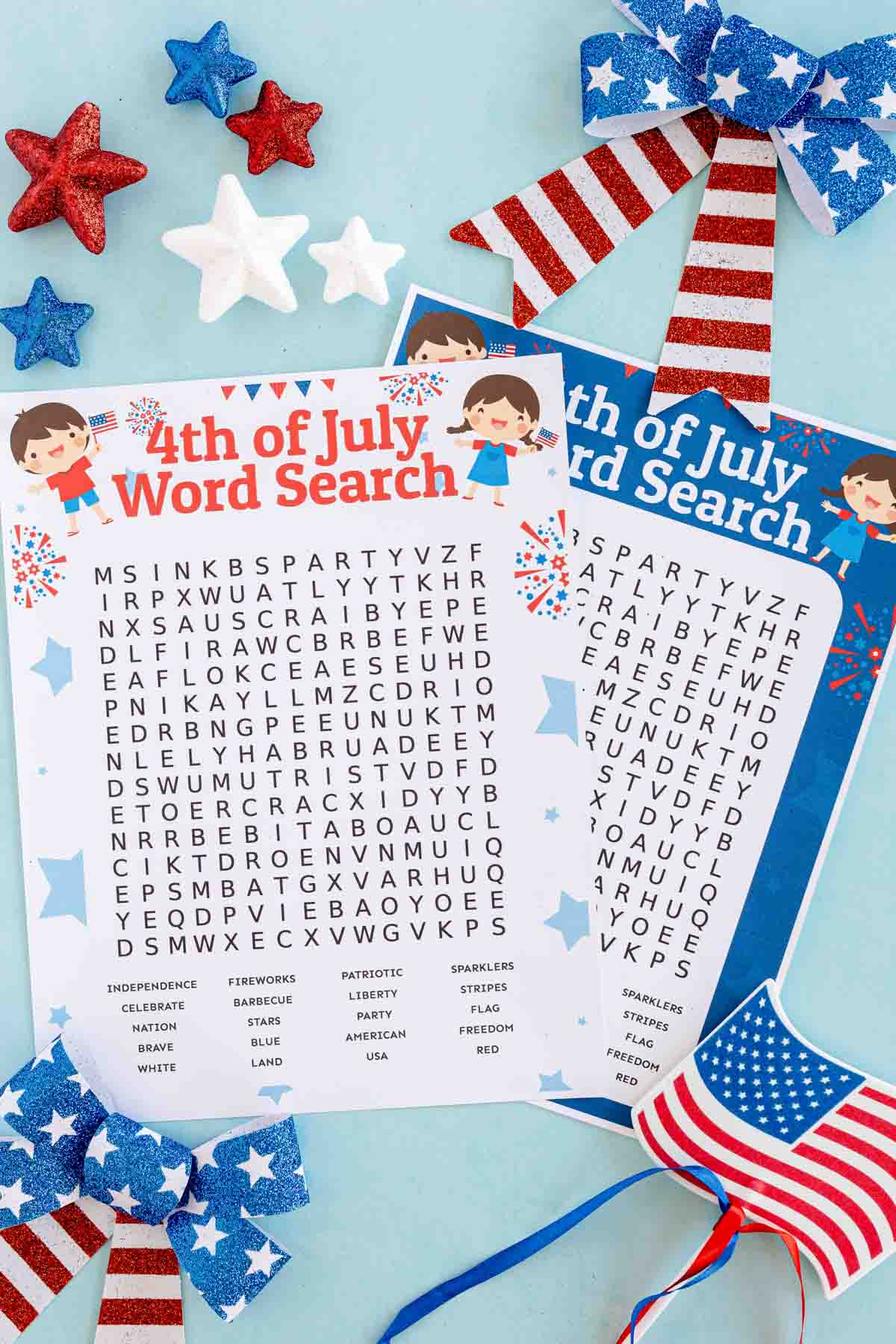 printed out 4th of July word search
