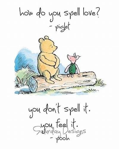 picture of pooh and piglet with quote on it