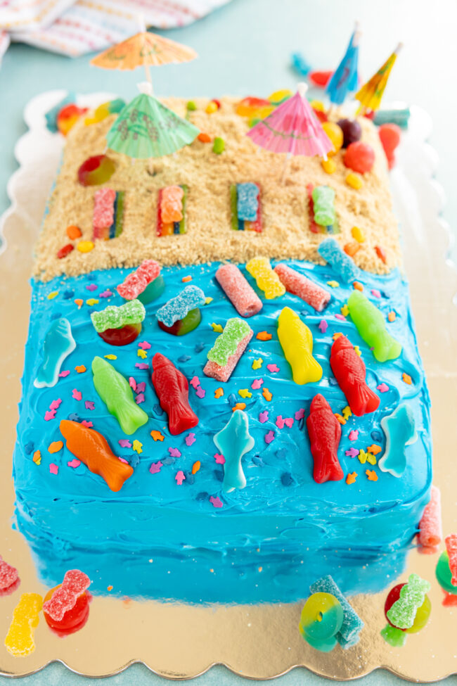 Simple Beach Cake Idea - Play Party Plan