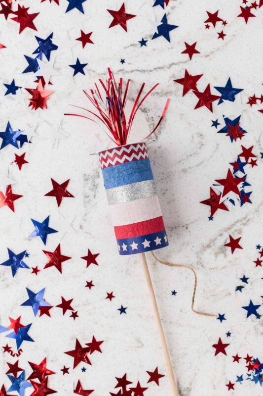 complete firework craft on a white background