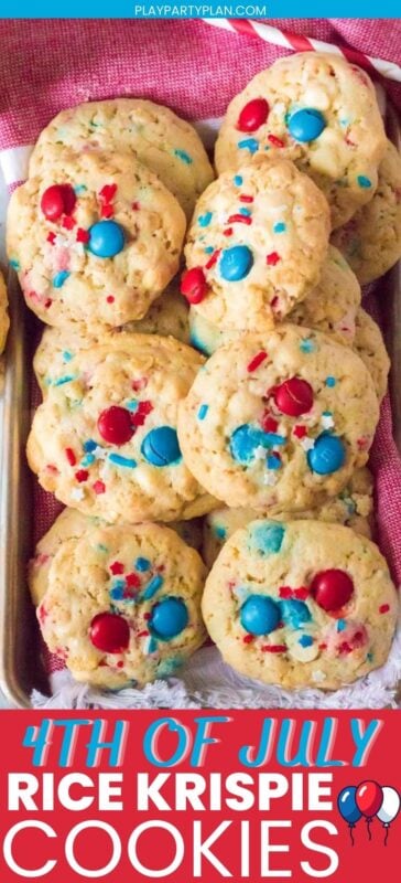 rice krispie cookie with text on it