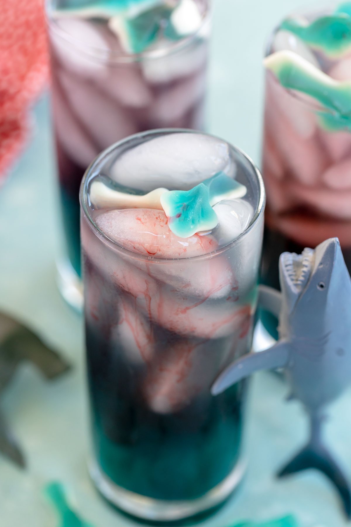 shark attack drink in a glass
