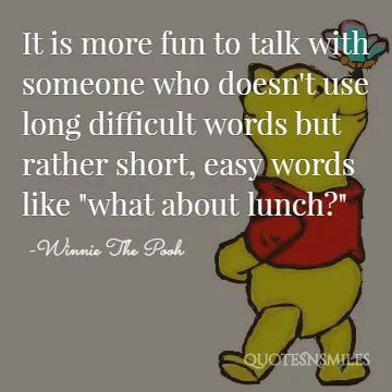 winnie the pooh with a quote on it