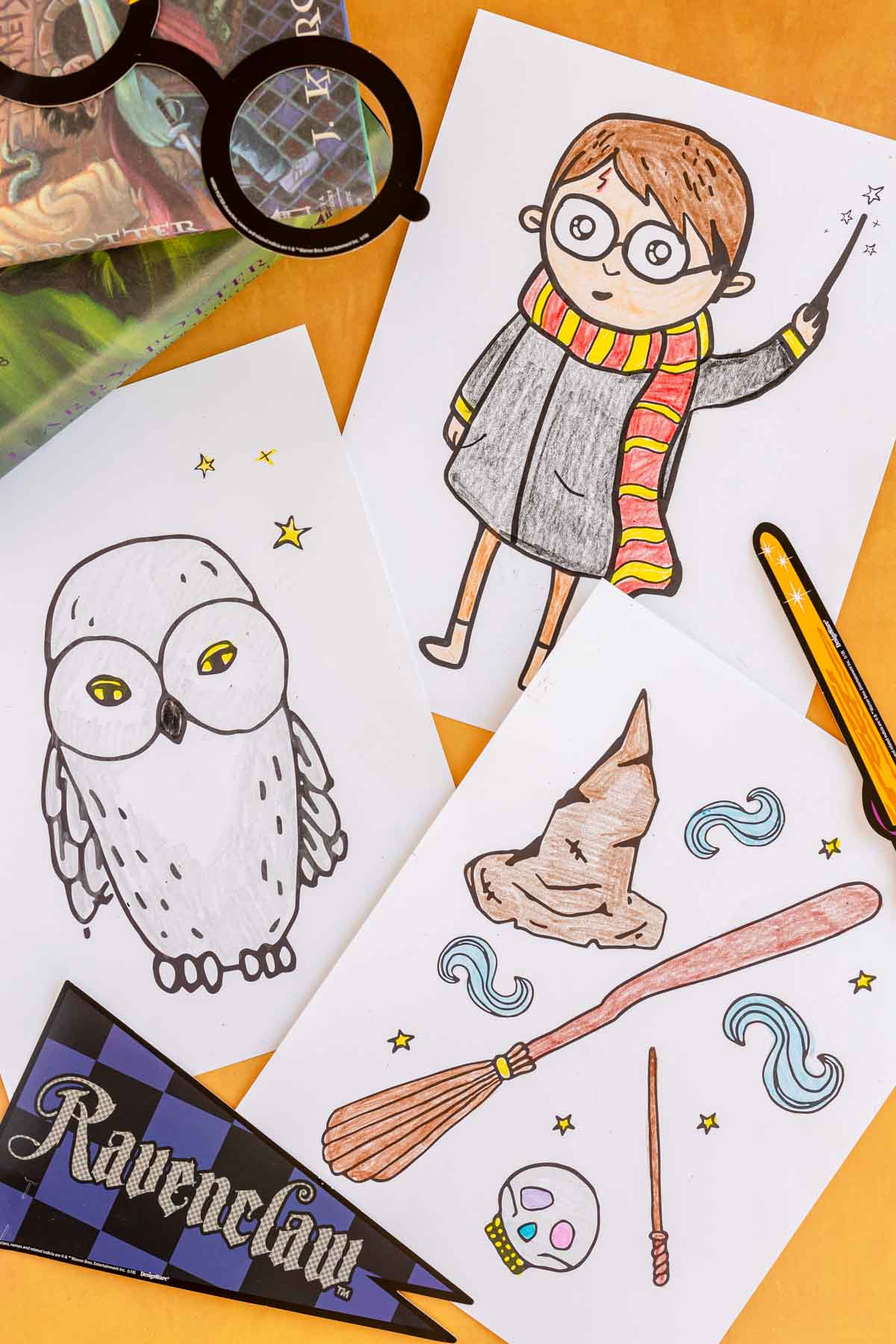 colored Harry Potter coloring pages