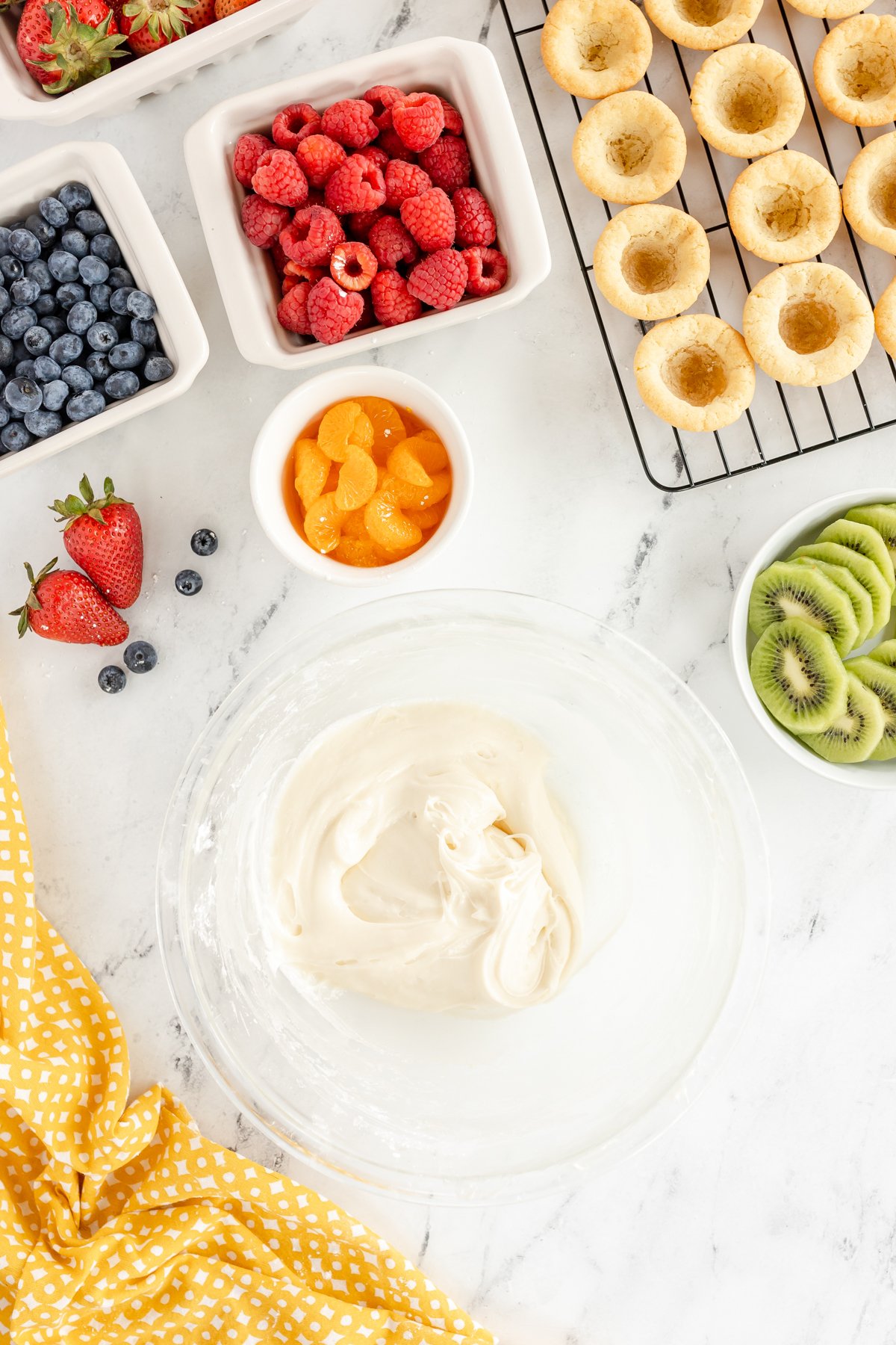 cream cheese filling for mini fruit tarts