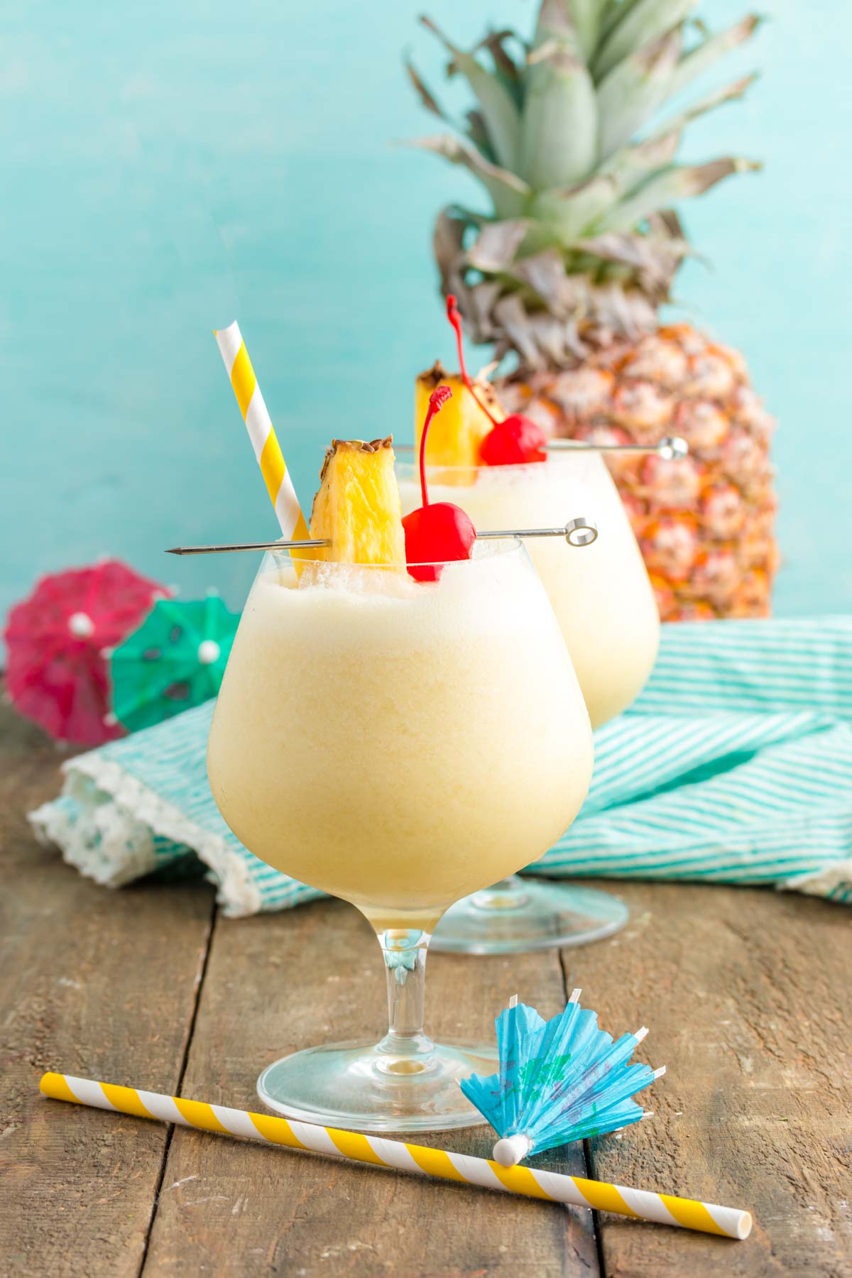 two virgin pina coladas