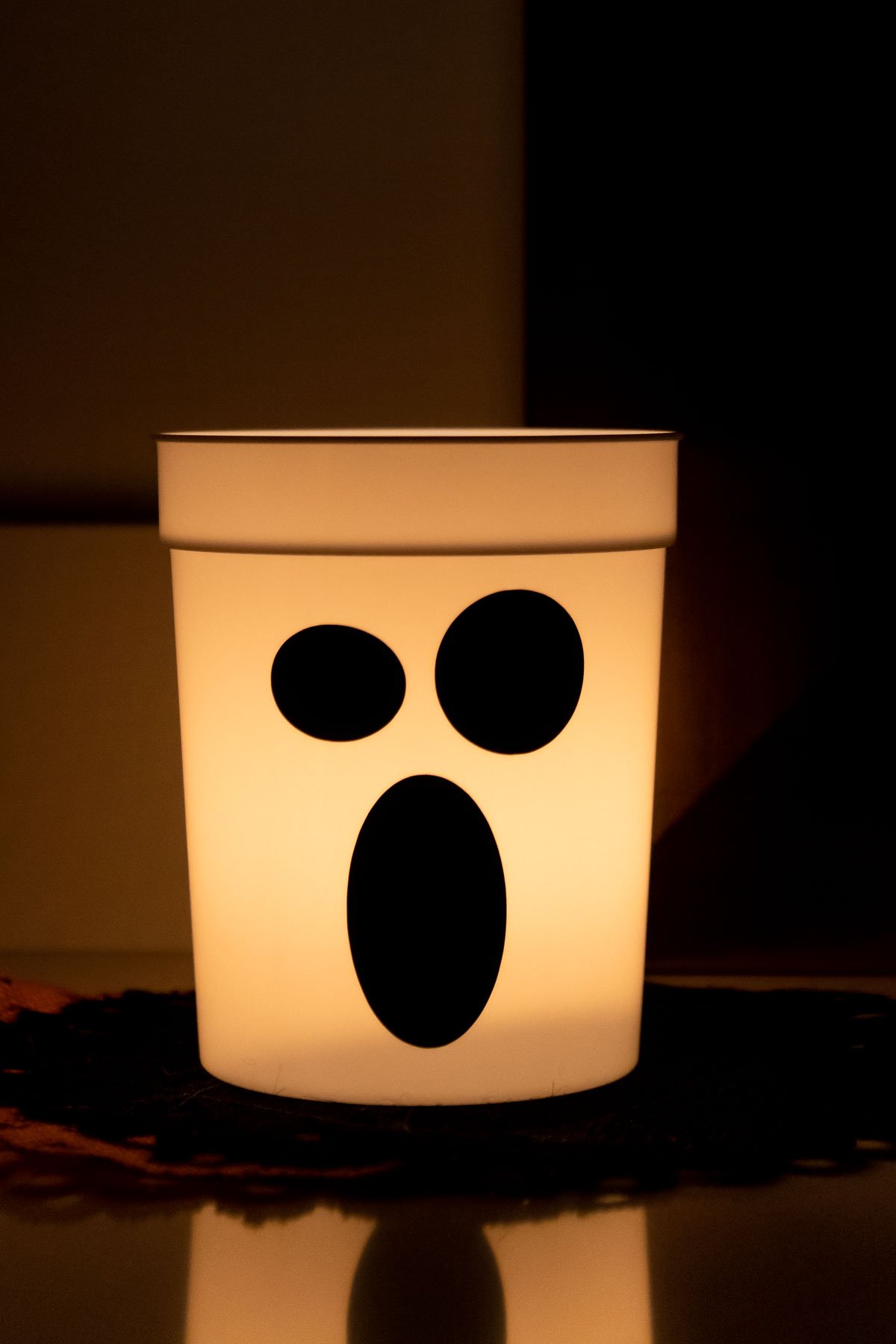 lit up ghost luminary