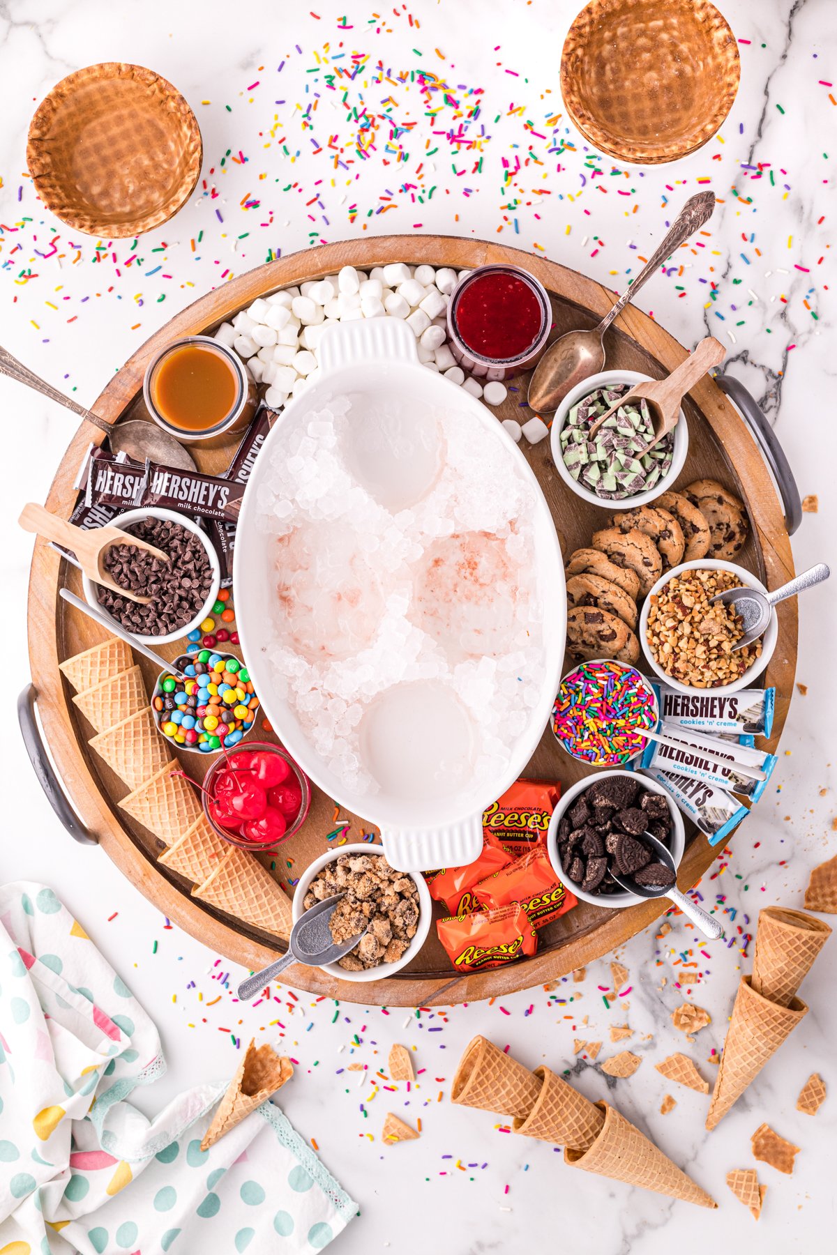 ice cream sundae bar without the ice cream