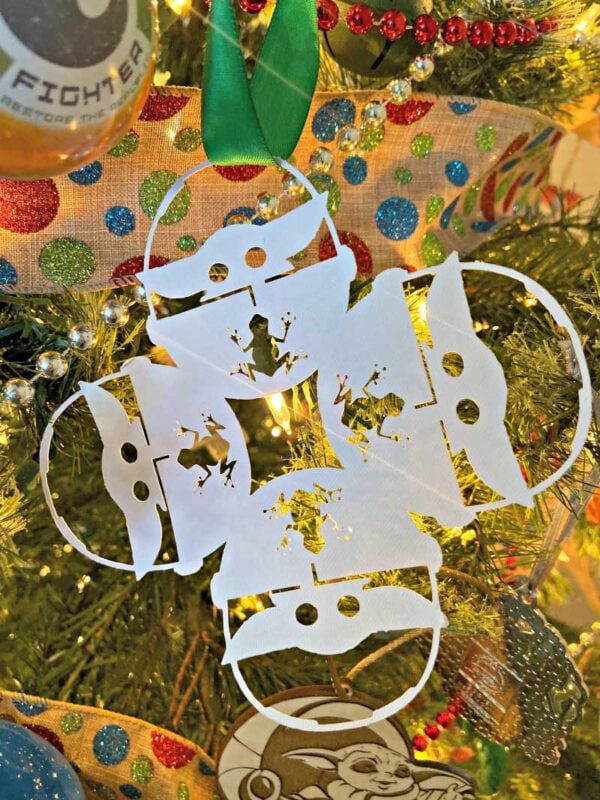 Baby Yoda snowflake ornament