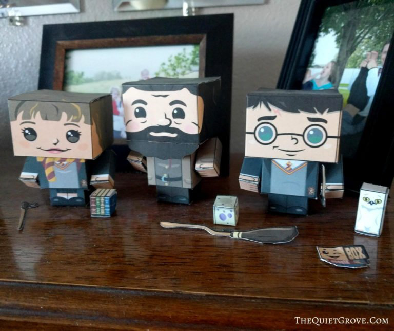 Harry Potter cube boxes made out of paper