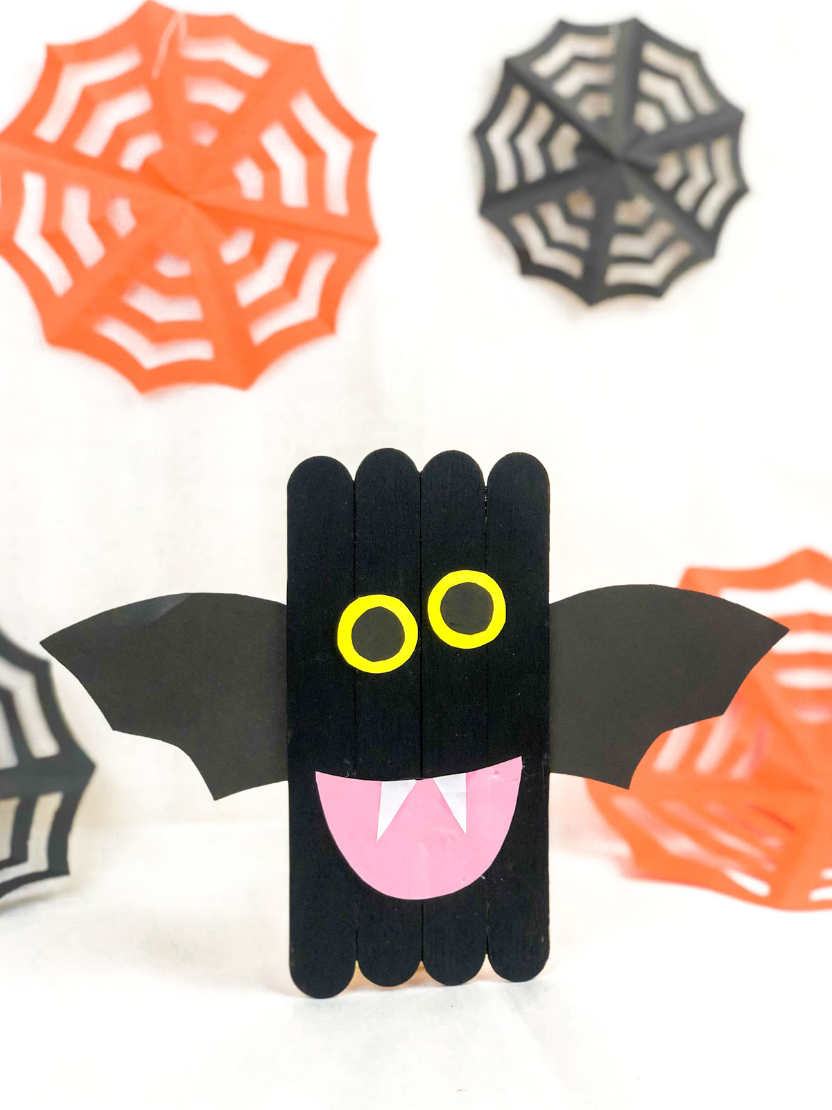 bat made out of popsicle sticks