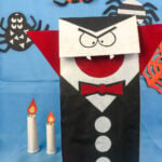 vampfire craft puppet made out of a paper bag