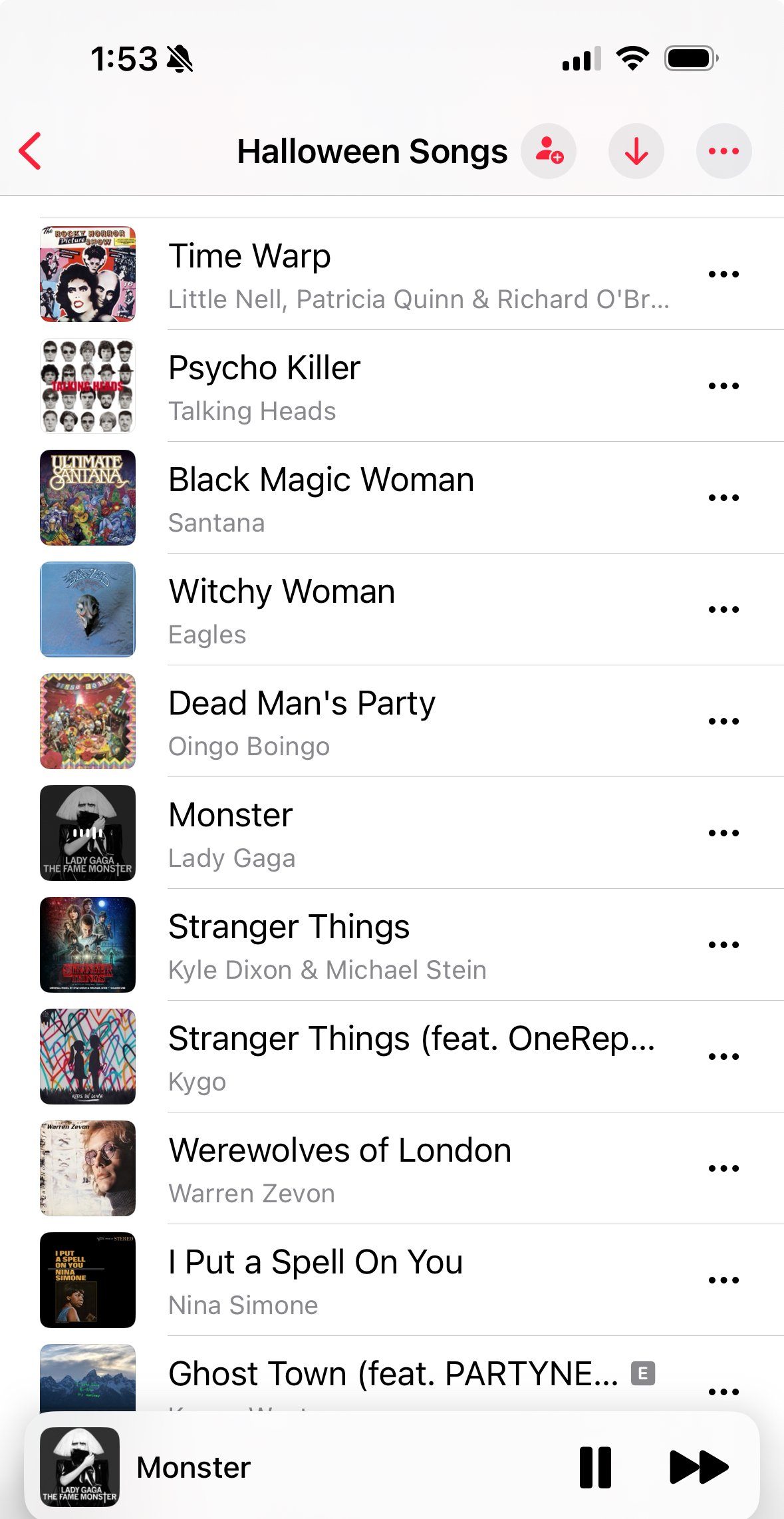 List of top 10 Halloween party songs for adults. 