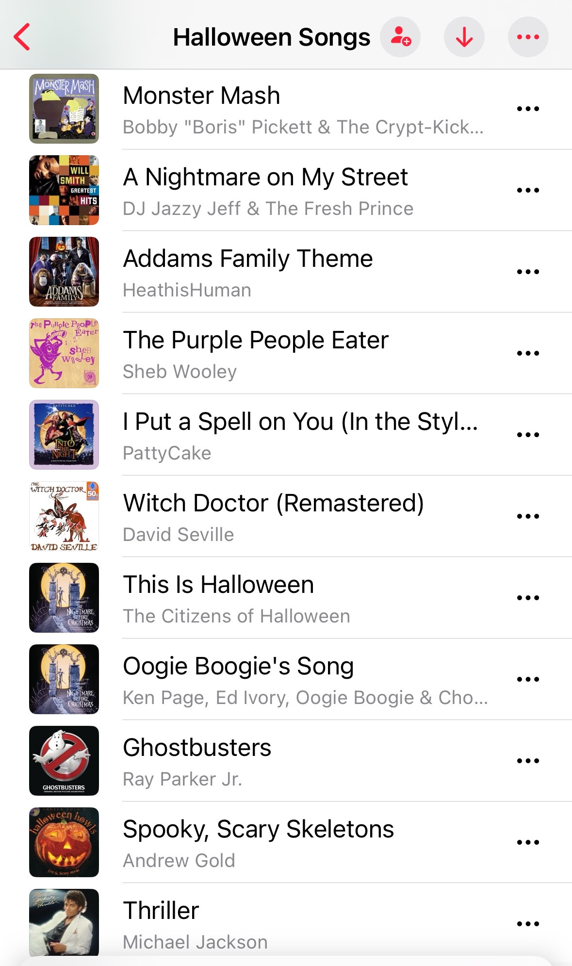 List of top 10 Halloween party songs for kids. 