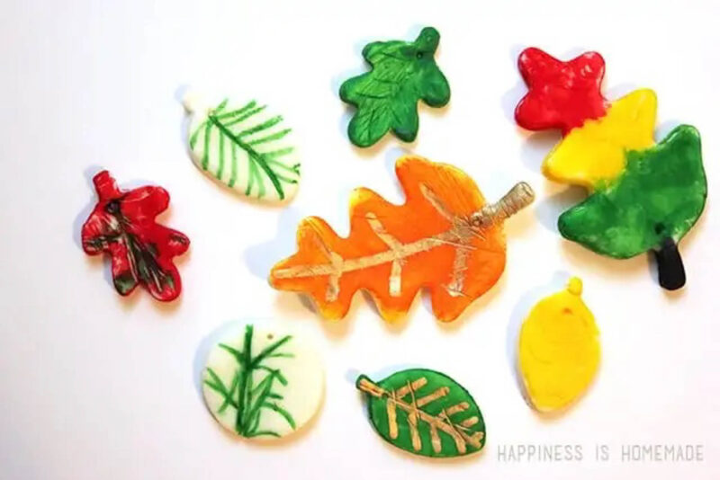 cookies decorated like leaves