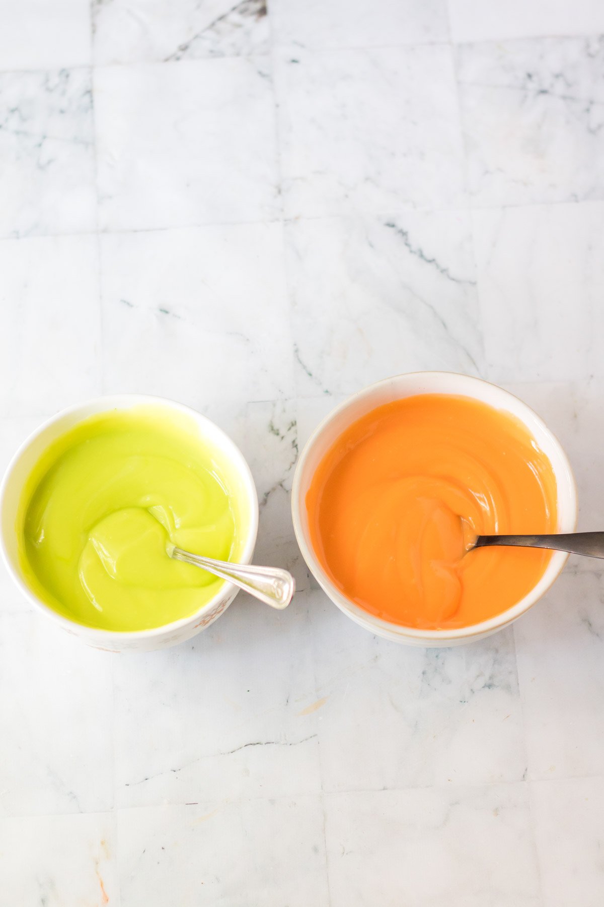 orange and green pudding